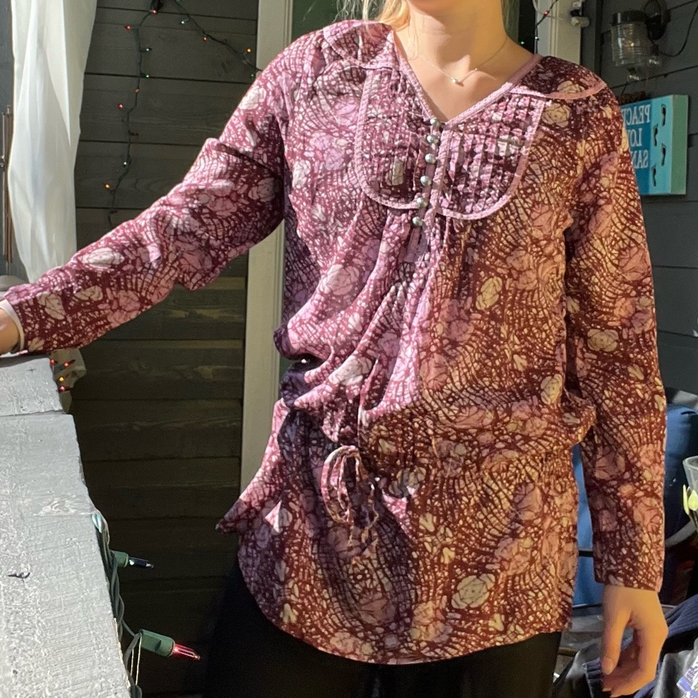 Nine West purple printed western/boho tunic